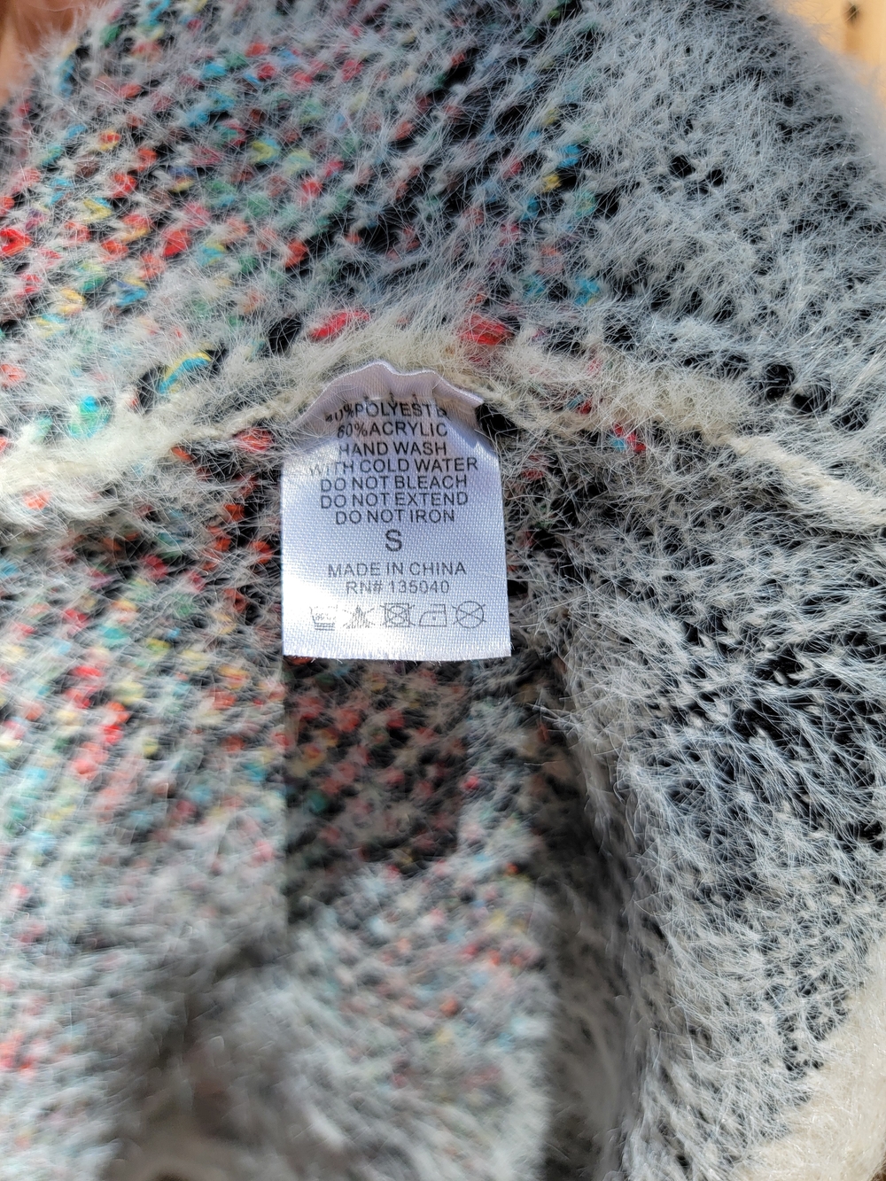 Fuzzy Colorful Cardigan - Picture 3 of 6